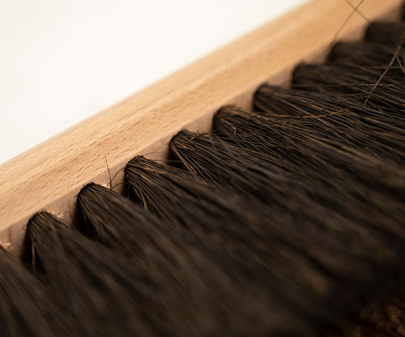 Traditional Wooden Platform Broom With Handle - Medium Stiff